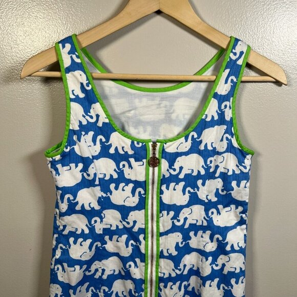Lilly Pulitzer Cathy Shift Dress Size 0 Tusk in Sun Elephant Preppy Vacation - Picture 7 of 9